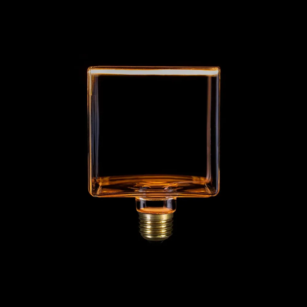 Lâmpada LED Transparente Ghost Line CRI 90 Cubo 5,5W 440Lm E26 120V 2200K Regulável - G04