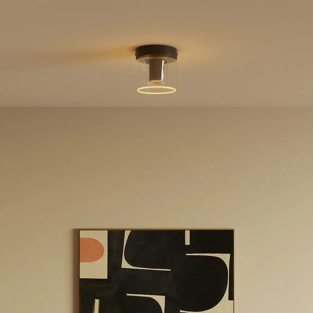 Lâmpada LED Transparente Ghost Line CRI 90 Mini Donut Embutido 5,5W 450Lm E26 120V 2200K Regulável - G03