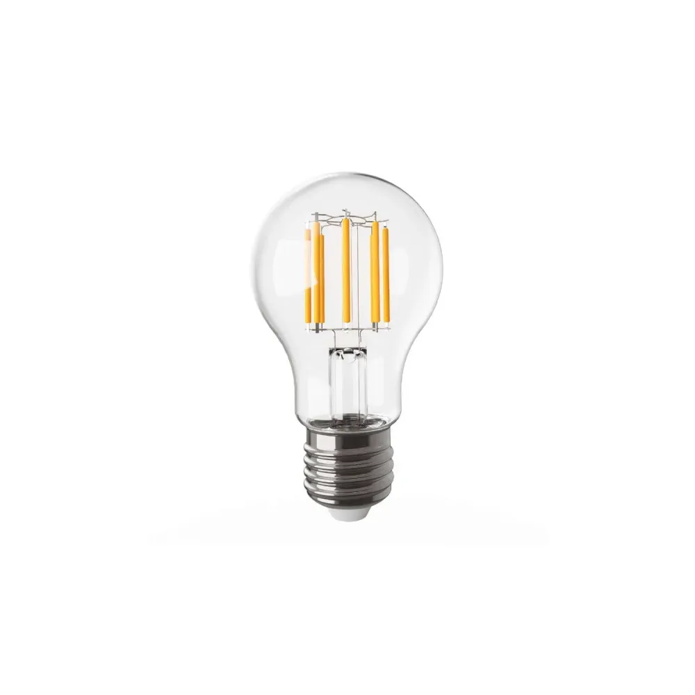 Lâmpada LED Transparente Linha 5V filamento vertical Gota A60 1,7W 150Lm E27 2500K Regulável - B03
