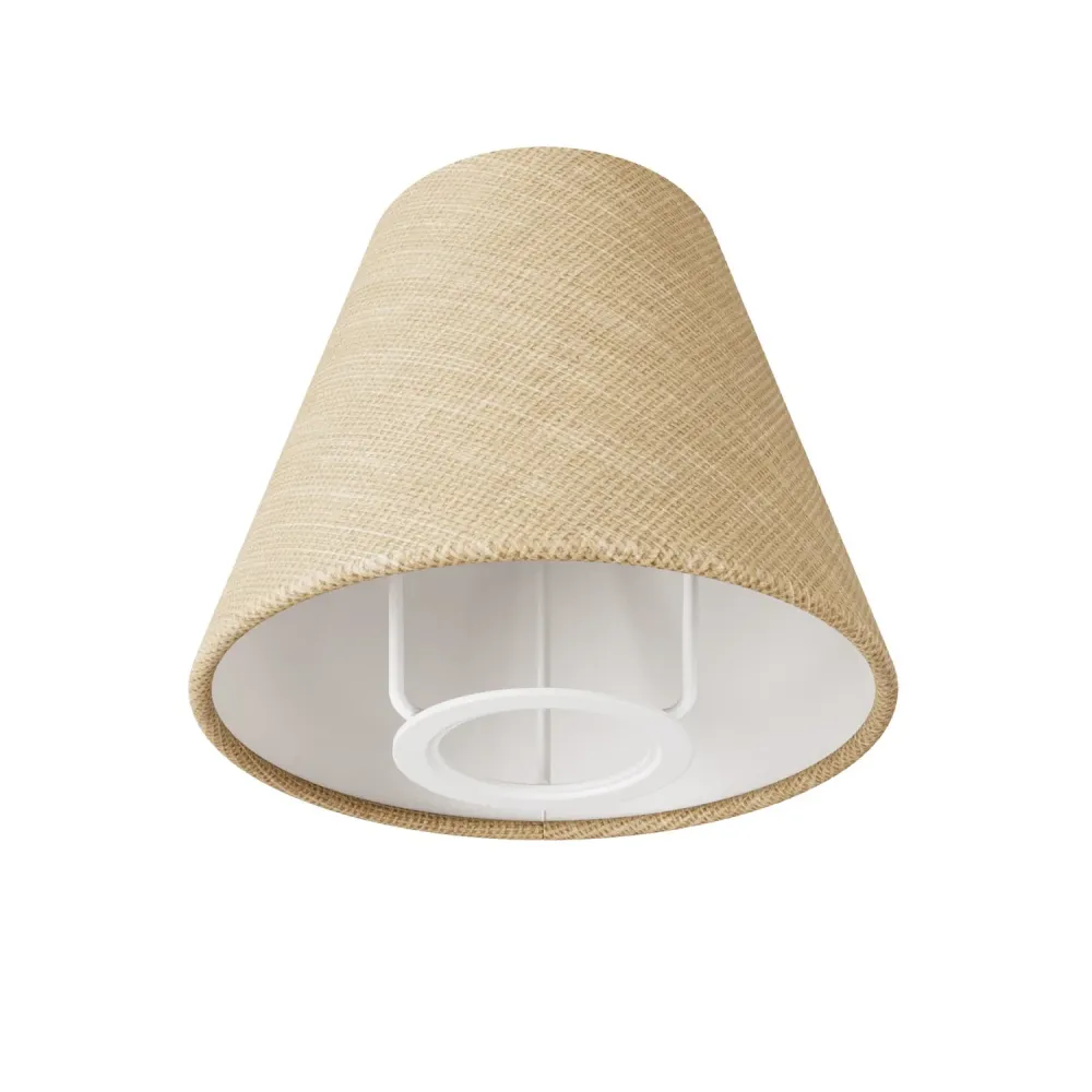 Mini abajur Impero com casquilho E27 para lâmpada de mesa ou aplique - Juta