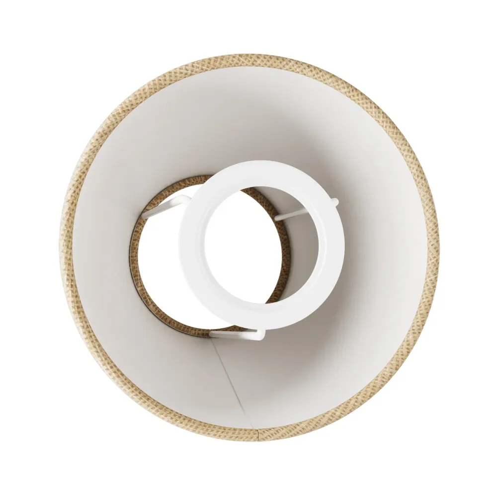 Mini abajur Impero com casquilho E27 para lâmpada de mesa ou aplique - Juta