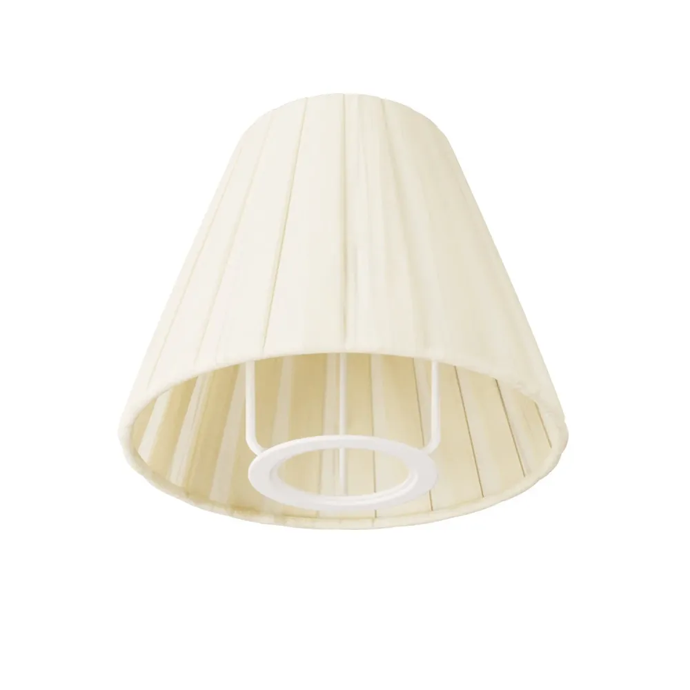Mini abajur Impero com casquilho E27 para candeeiro de mesa ou aplique - Plissado creme