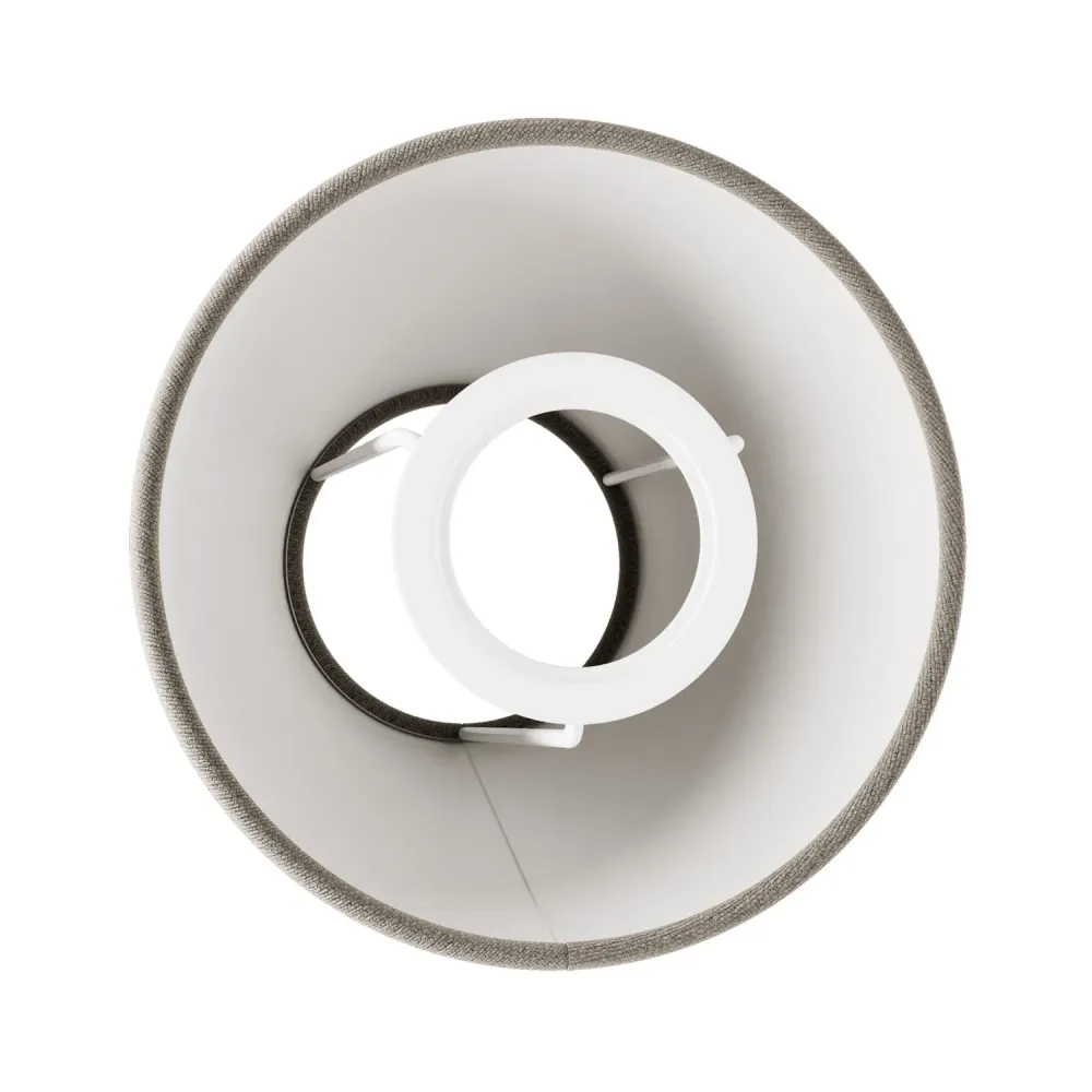 Mini abajur Impero com encaixe E27 para lâmpada de mesa ou aplique - Tecido cinzento
