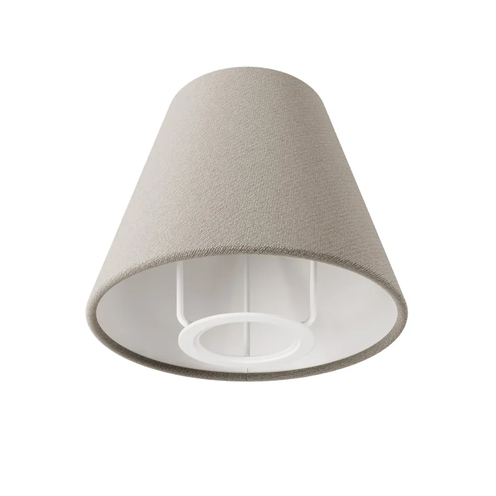 Mini abajur Impero com encaixe E27 para lâmpada de mesa ou aplique - Tecido cinzento