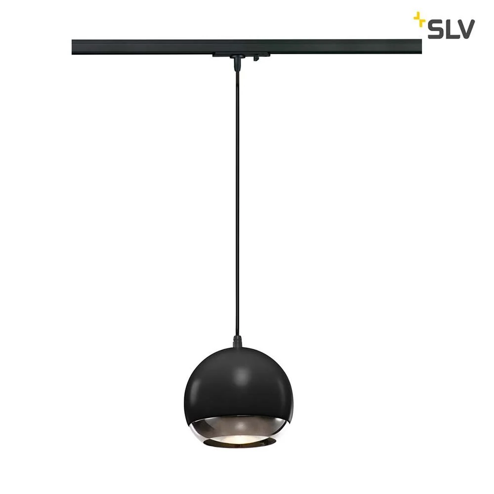 Olho leve 150 qPar111 1 lâmpada pendente de fases preta, cromo