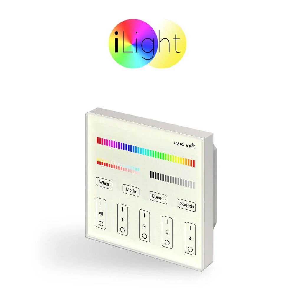 Painel tátil embutido para iluminante e fita RGB + CCT