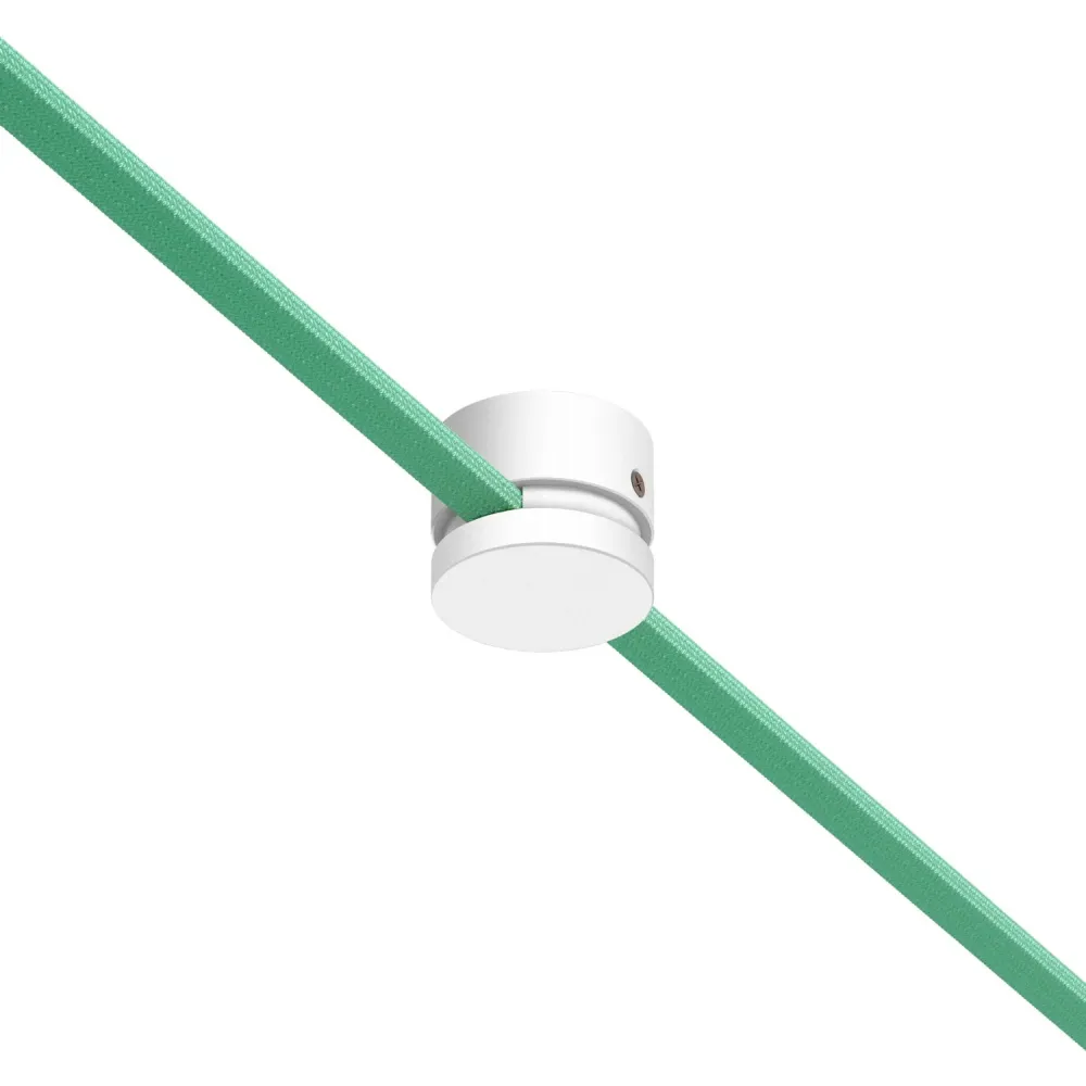 Passa-cabo em madeira para cabo para grinalda de luz e sistema Filé. Made Italy - Branco