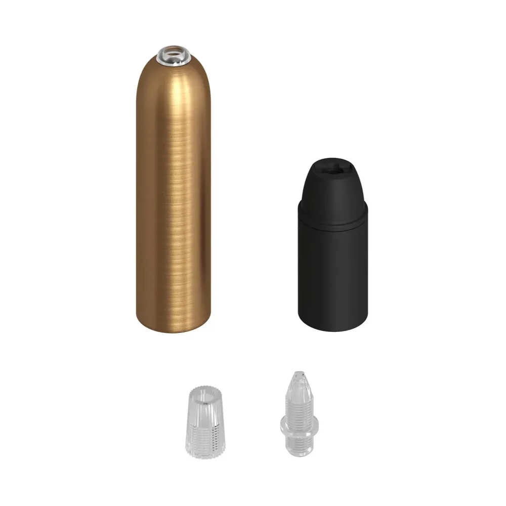 P-Light, kit de casquilho E14 em metal com aperto de cabo oculto - Bronze acetinado