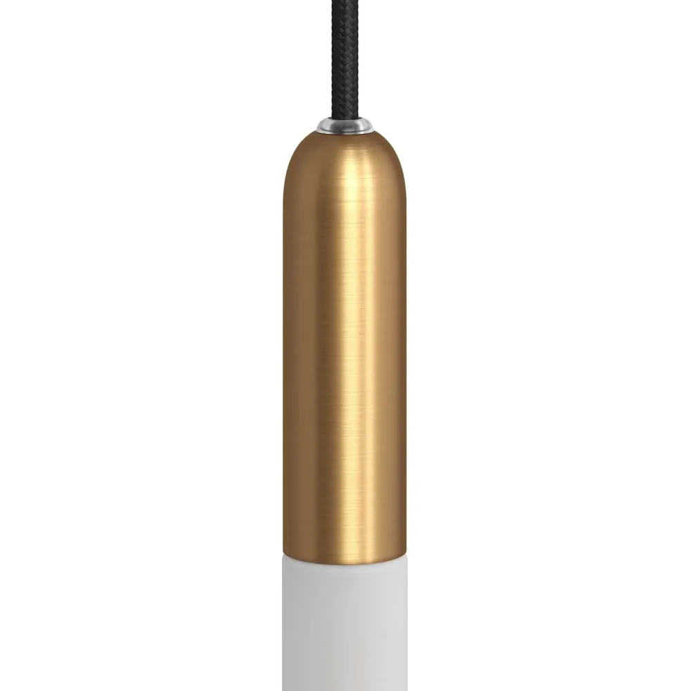 P-Light, kit de soquete metálico UL E12 com prensa‑cabos oculto - Bronze escovado.
