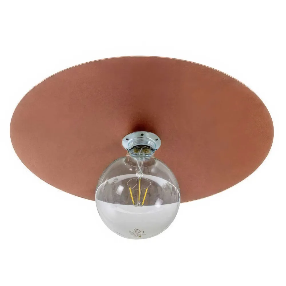 Prato Ellepì oversize em ferro pintado para candeeiros suspensos, diâmetro 40 cm - Made Italy - Cobre