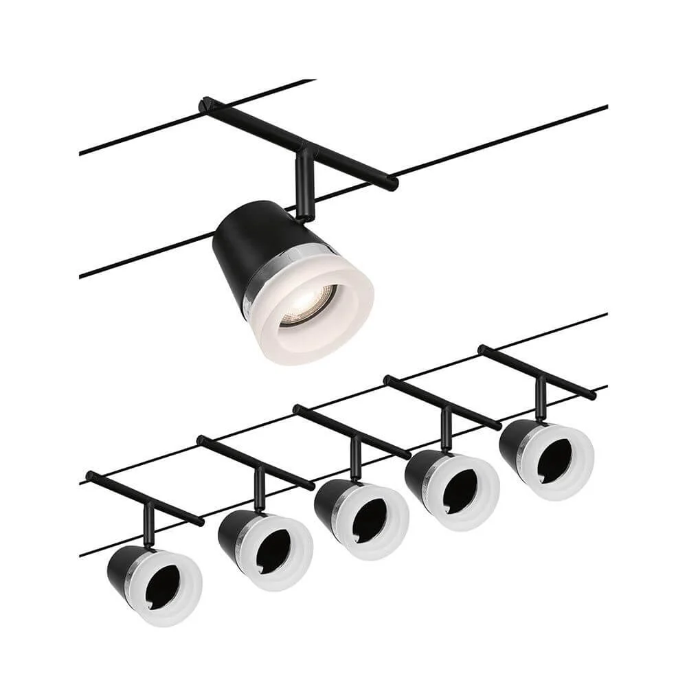 Sistema de arame CorDuo Conjunto básico de cones de 5 chamas preto, cromado