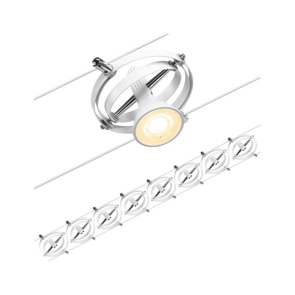 Sistema de cablagem CorDuo Conjunto básico Cardan de 8 pinos branco mate