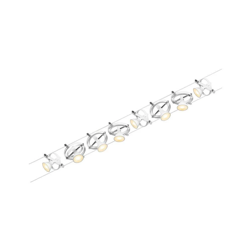 Sistema de cablagem CorDuo Conjunto básico Cardan de 8 pinos branco mate