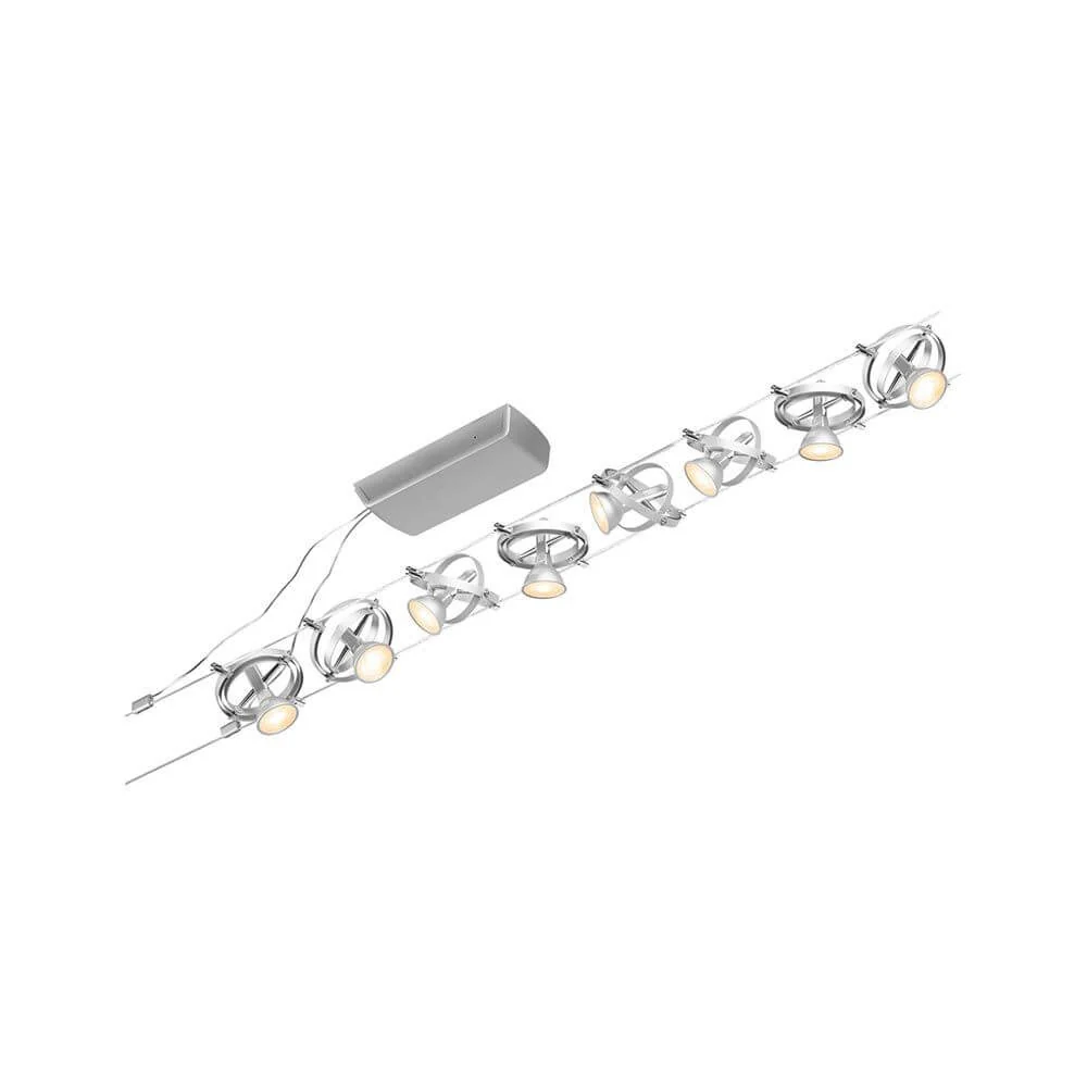 Sistema de cabos CorDuo Conjunto básico Cardan 8-flame cromado mate