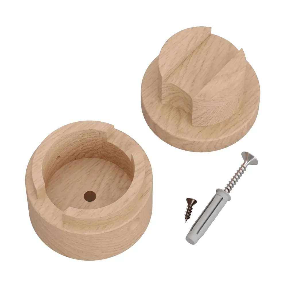 Terminal em madeira para cabo para grinalda de luz e sistema Filé. Made Italy - Neutro