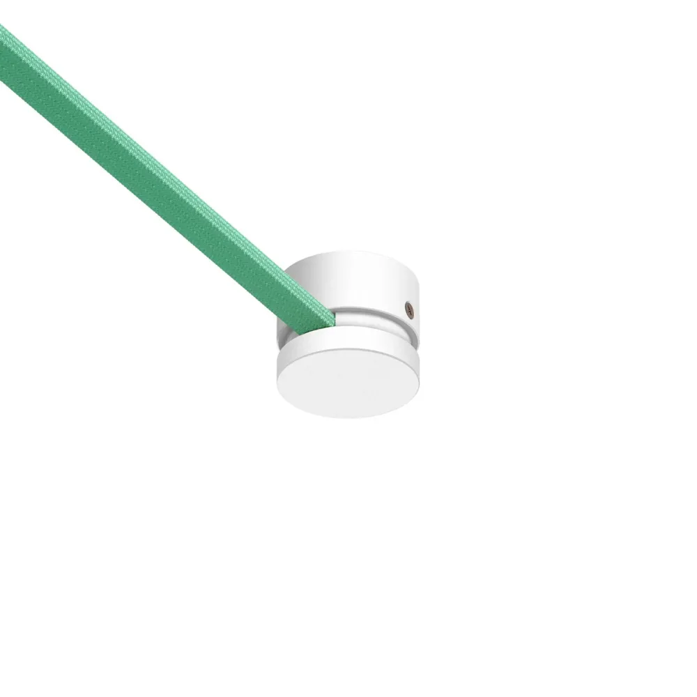 Terminal em madeira para cabo para grinalda de luz e sistema Filé. Fabricado em Itália - Branco