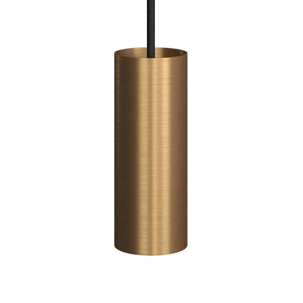 Tub-E14, tubo em metal para foco com casquilho de dupla anilha E14 - Bronze acetinado
