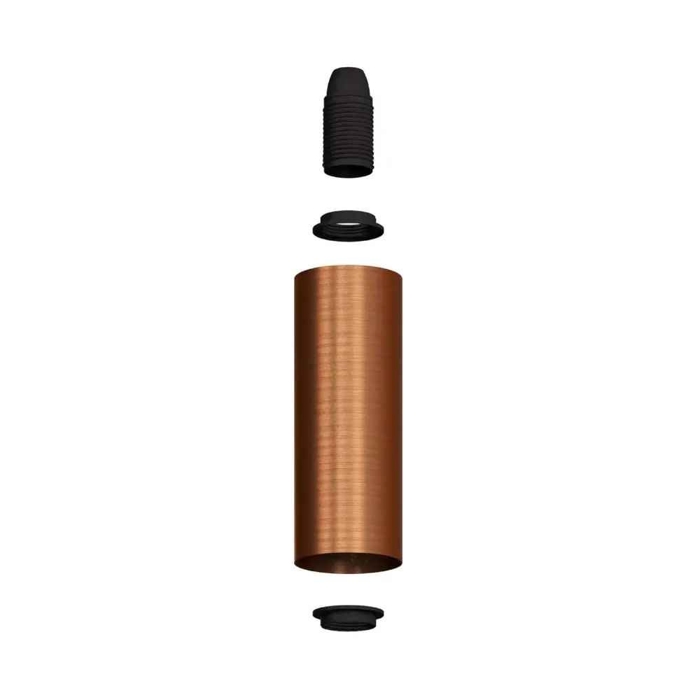 Tub-E14, tubo em metal para foco com casquilho dupla rosca E14 - Cobre acetinado