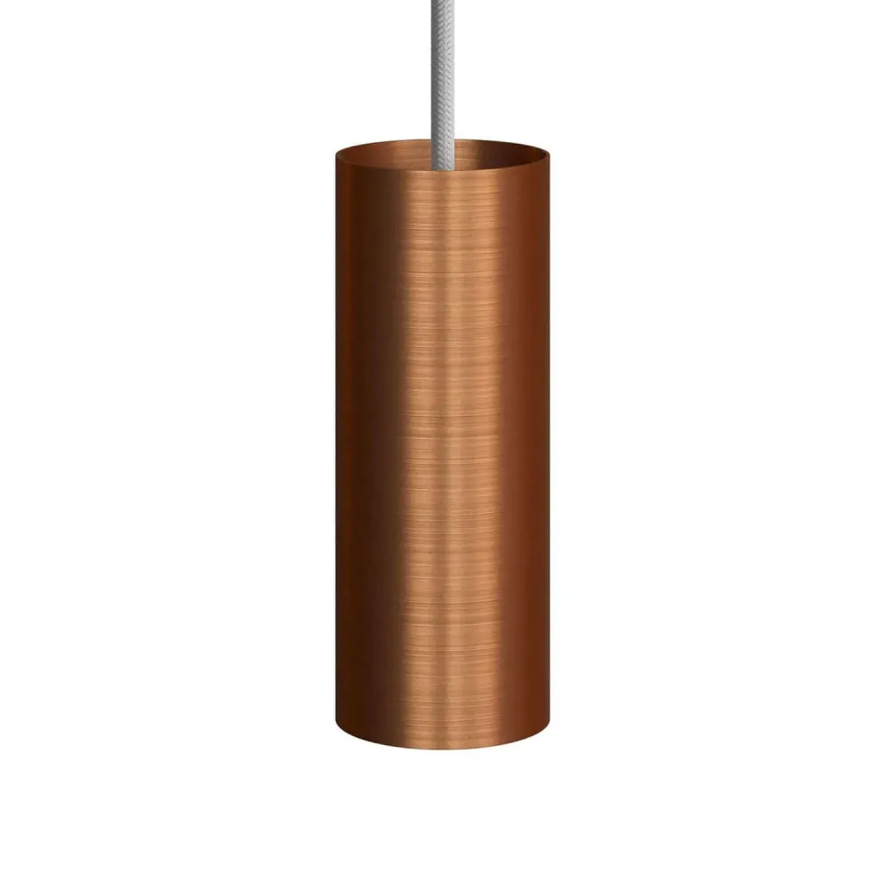 Tub-E14, tubo em metal para foco com casquilho dupla rosca E14 - Cobre acetinado