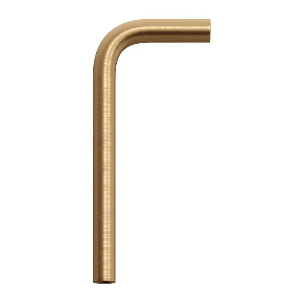 Tubo curvo de extensão 14 cm em metal - Bronze acetinado