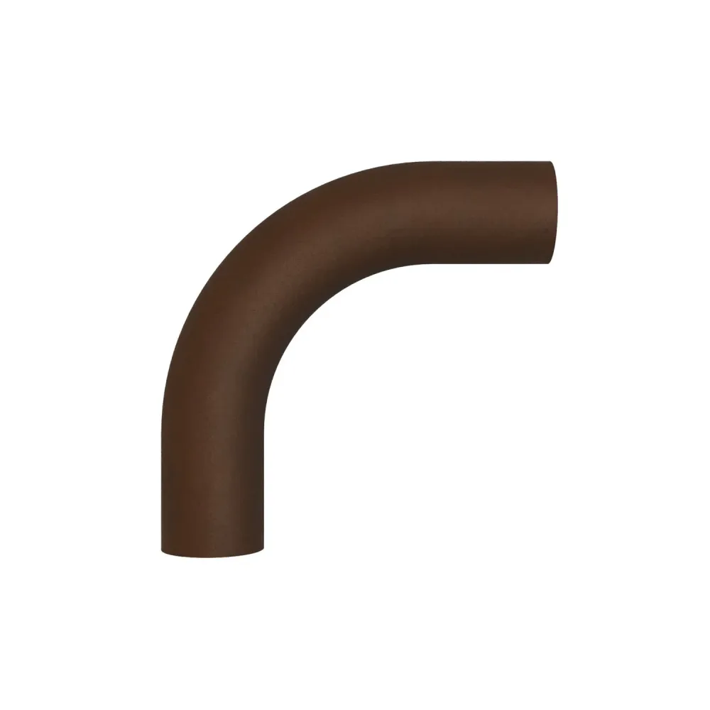 Tubo curvo de extensão 5 cm em metal - Ferrugem escura pintada