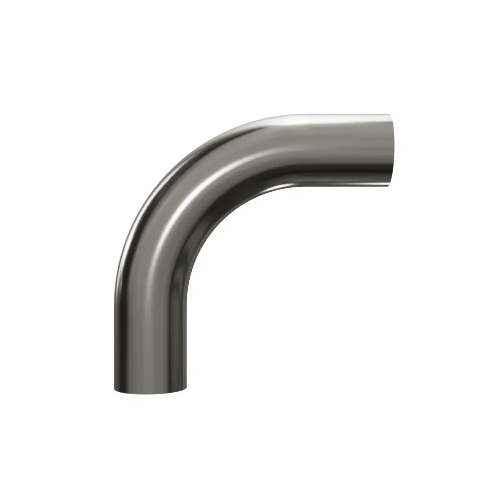 Tubo curvo de extensão 5 cm em metal - ço inox acetinado