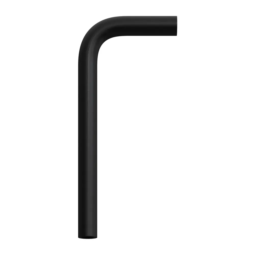 Tubo curvo de extensão 14 cm em metal - Preto