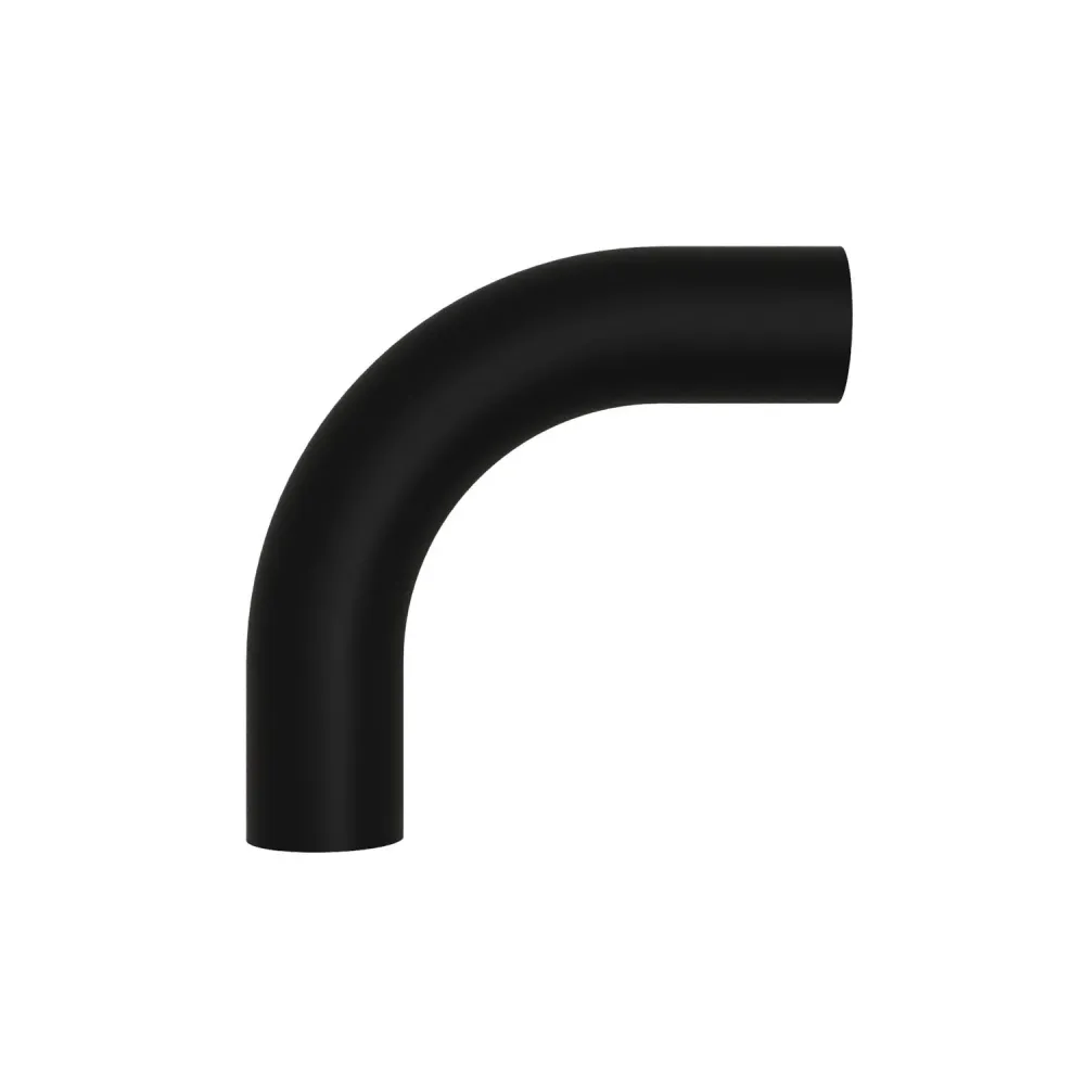 Tubo curvo de extensão 5 cm em metal - Preto
