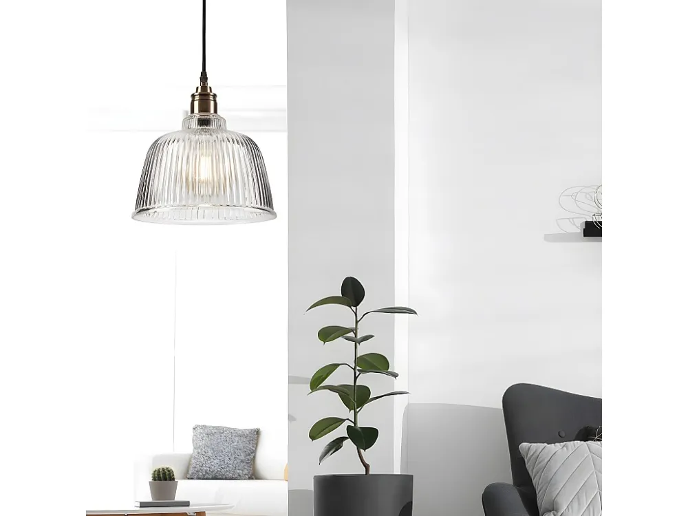 Candeeiro Suspenso Asta, Latão, 28x28x81 cm, EPIKASA
