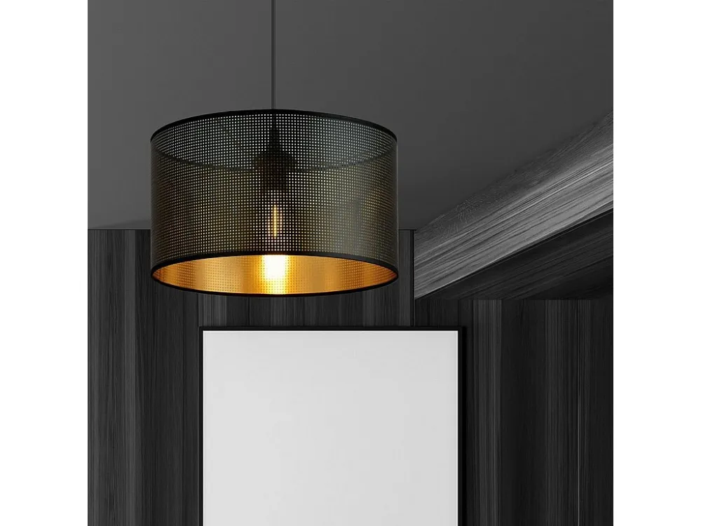 Candeeiro Suspenso Aston, Preto, 35x100x35 cm, EPIKASA
