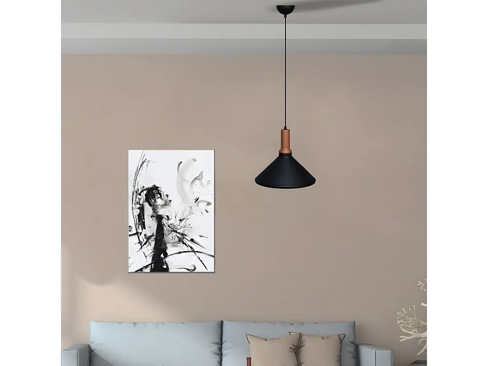 Candeeiro Suspenso Firenze, Preto, Cobre, 32 x 32 x 80 cm, EPIKASA