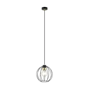 Candeeiro Suspenso Gino, Preto, 24x125x24 cm, EPIKASA