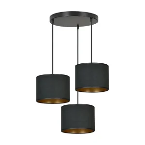 Candeeiro Suspenso Hilde, Preto, 42x100x50 cm, EPIKASA