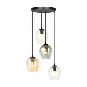 Candeeiro Suspenso Istar, Preto, 40x100x40 cm, EPIKASA