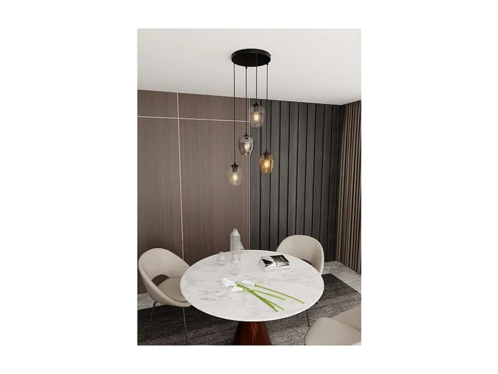 Candeeiro Suspenso Istar, Preto, 40x100x40 cm, EPIKASA