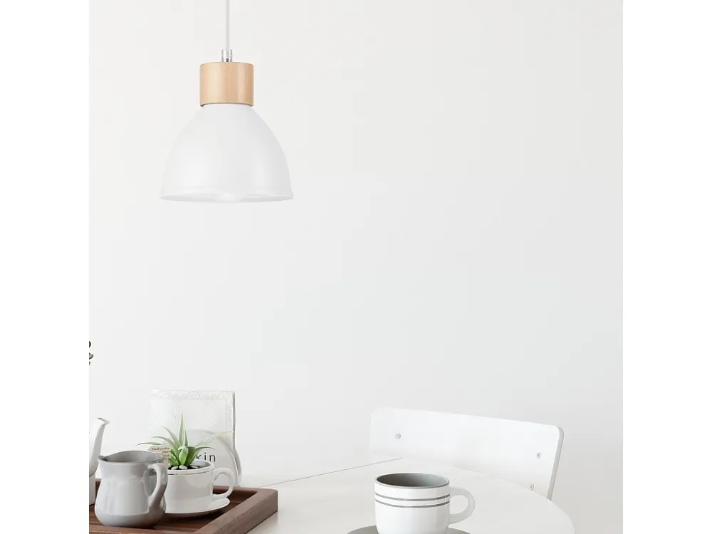 Candeeiro Suspenso Nico, Branco, 108x15x15 cm, EPIKASA
