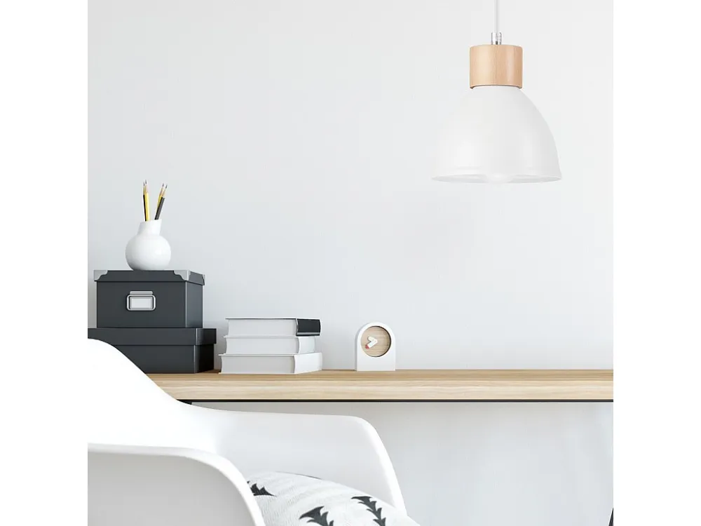 Candeeiro Suspenso Nico, Branco, 108x15x15 cm, EPIKASA
