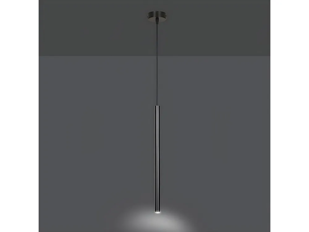 Candeeiro Suspenso Selter, Preto, 8x120x8 cm, EPIKASA