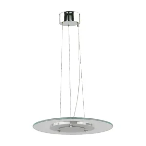 Lâmpada de Suspensão Minnesota, Crómio, Branco, 45x45x125 cm, EPIKASA