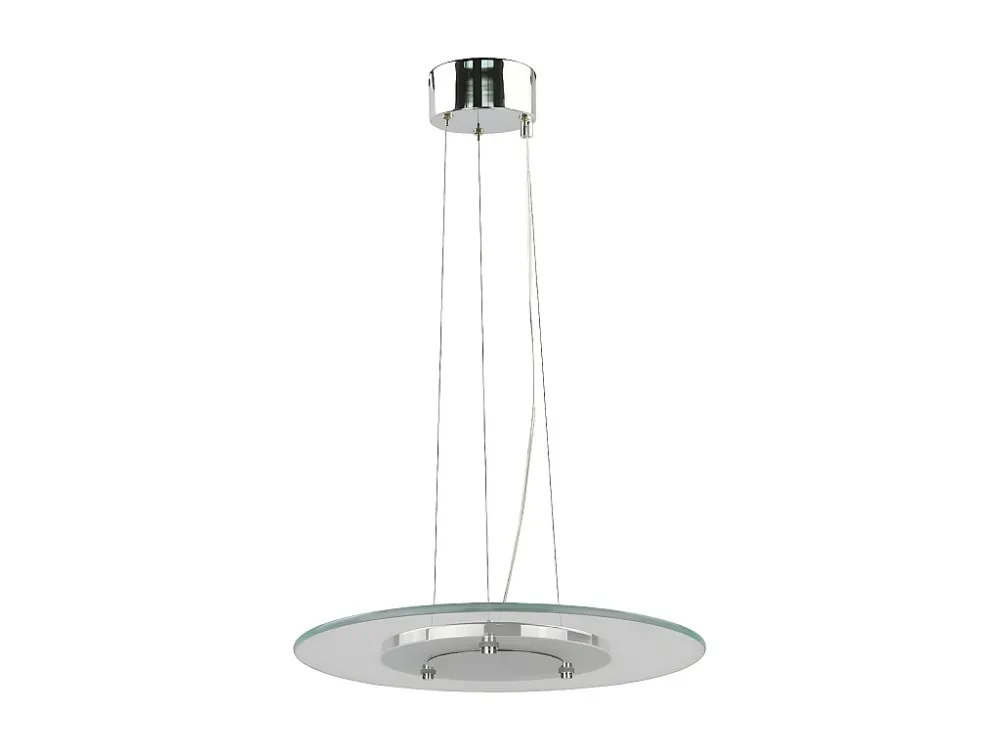 Lâmpada de Suspensão Minnesota, Crómio, Branco, 45x45x125 cm, EPIKASA
