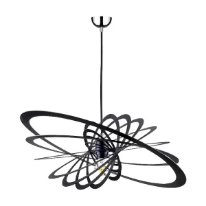 Lâmpada de Suspensão Planet, Preto, 60x60x120 cm, EPIKASA