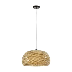 Luminária de teto Hana de Bambu, diâmetro 38 cm.