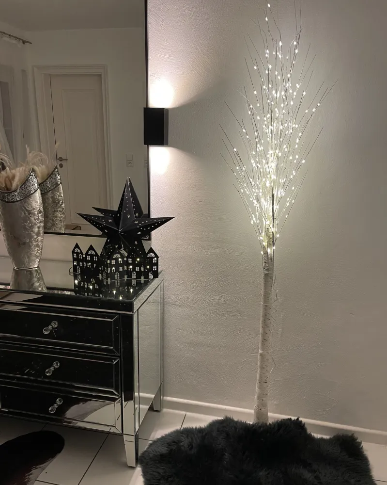 Set 2 LED Hanging Veludo Paper Stars 60 cm Black MOTTI