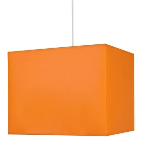Suspensão TOSEL ABJ.CARRÉ tecido quadrado laranja D40 x H85 cm