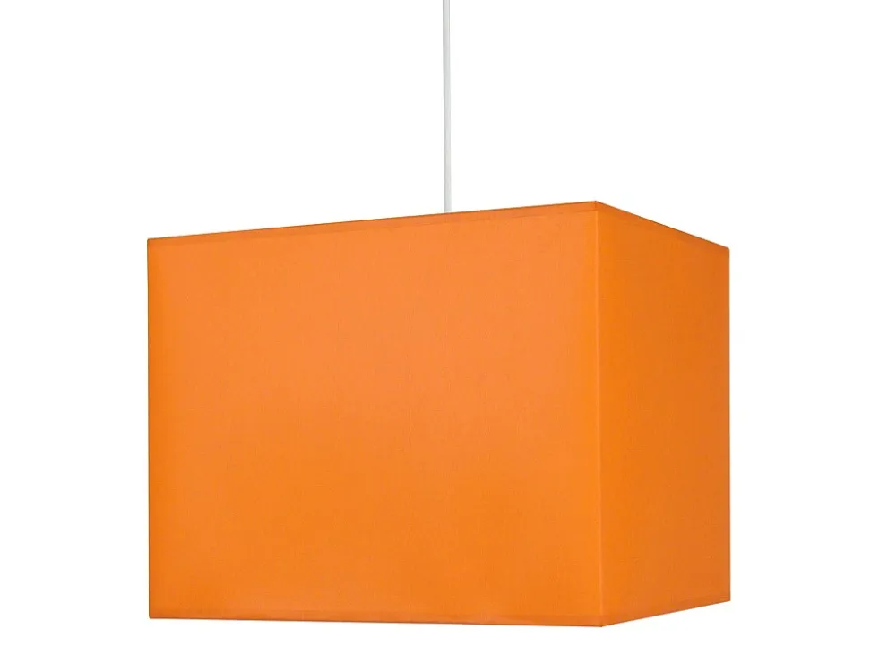 Suspensão TOSEL ABJ.CARRÉ tecido quadrado laranja D40 x H85 cm