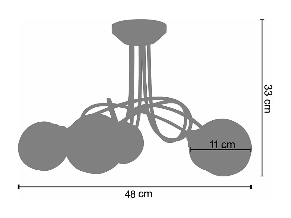 Suspensão TOSEL ACTUELLE B metálico bar cobre D70 x H80 cm