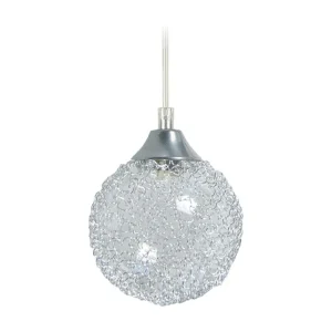 Suspensão TOSEL ACTUELLE vidro globo preto D14 x H70 cm