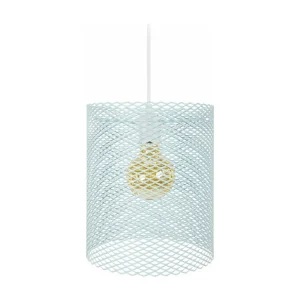 Suspensão TOSEL ADONIS metálico cilindro azul D19,5 x H85 cm