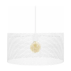 Suspensão TOSEL ADONIS metálico cilindro branco D45 x H84 cm