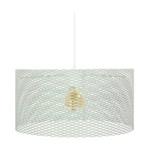 Suspensão TOSEL ADONIS metálico cilindro luz verde D45 x H84 cm